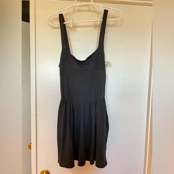 free people beach black dress Free People Free-est Fp Beach Aelia Drop-Waist Midi Dress